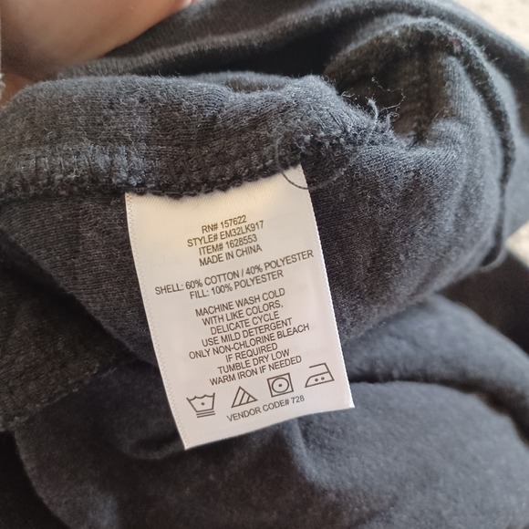 Eddie Bauer Mens Quilted 1/4 Snap Lightweight‎ Pullover Jacket Charcoal Gray M - Picture 7 of 8